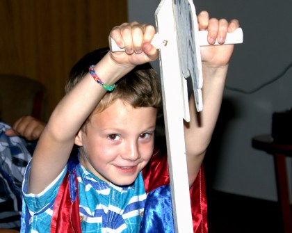 Oliver takes part in the not so traditional form of Horse Racing. We had 20p on him to win but sadly he was just pipped at the post!