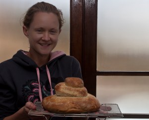 For a first ever attempt at home baked bread this was phenomenal, proving there is no end to my wife's talents. Fresh out of the oven it was delicious!