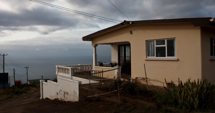 The house sits near an old (1828) house called Harlyn. Our address therefore is simply, Near Harlyn, Half Tree Hollow. There is no number, no name, no street, its just near Harlyn, as are at least another 15 houses near by. The postman just has to know where you live!!!