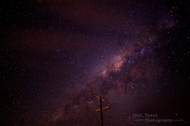 Night sky Milky Way St Helena