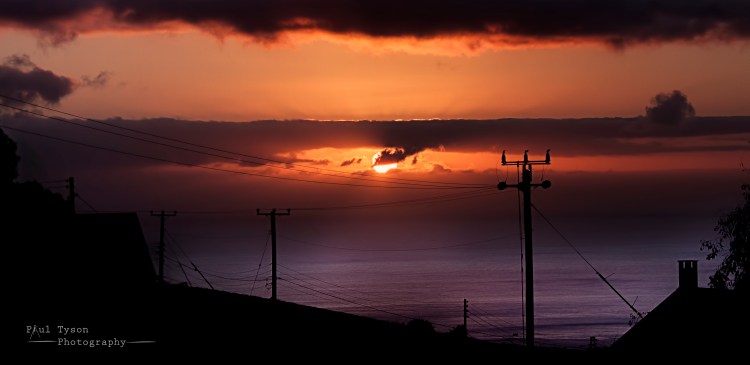 Sunset over Half Tree Hollow.