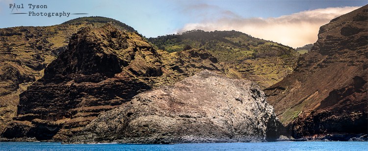 Egg Island, stained white with years of bird poo!!