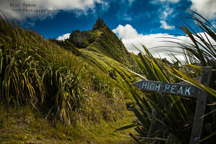 High Peak. Marking the start of the walk.