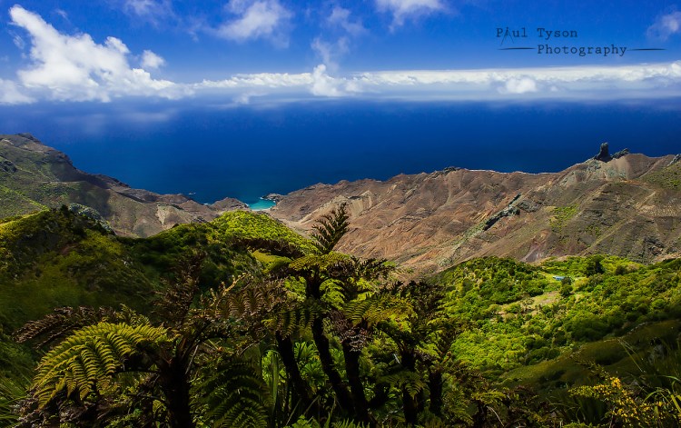 Looking down on Sandy Bay Amphitheatre from High Peak