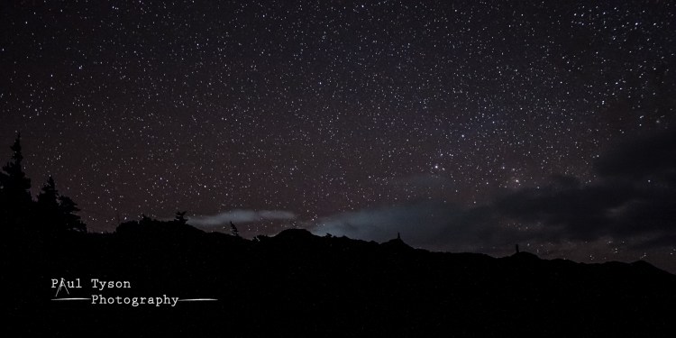The central ridge at night