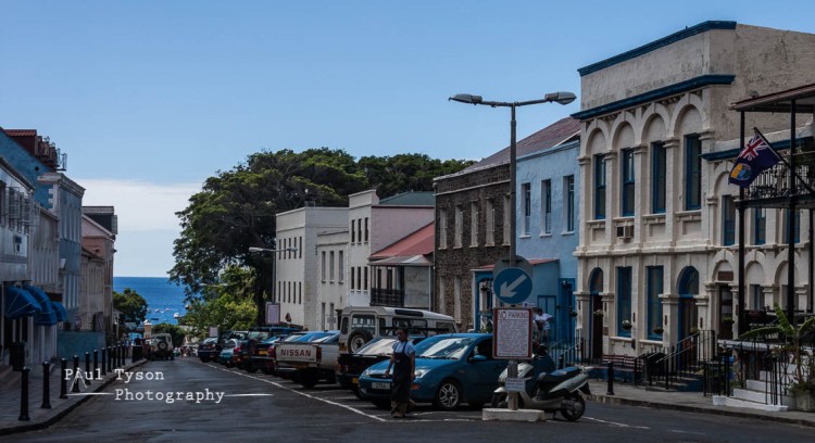The Consulate Hotel on the right looking down Main street